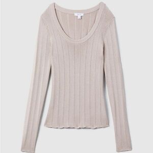 Reiss Sierra Scoop Neck Knitted Top Size Medium